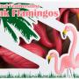 Rosa Flamingo orginalet plast trädgård