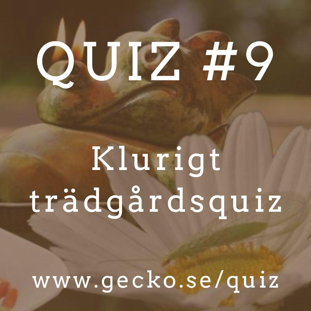 Klurigt trädgårdsquiz